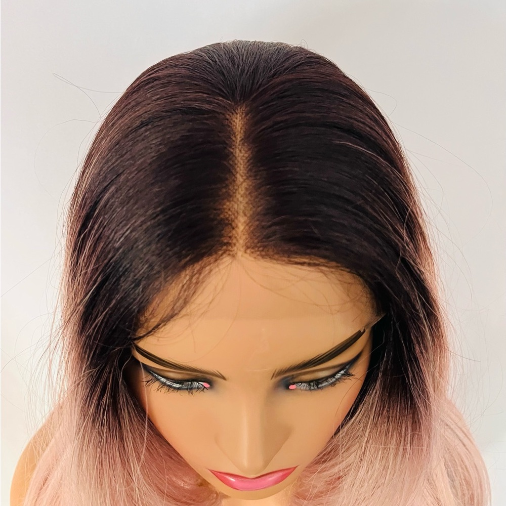 Gorgeous Ombre Pink 13x4 Lace Front Premium Fiber Wig for Daily Wear/Date Night💖 - Picture 2 of 11